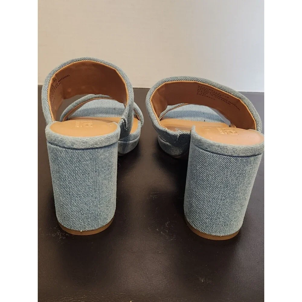 NORDSTROM Annella Platform Sandal in Blue Denim Size 7.5